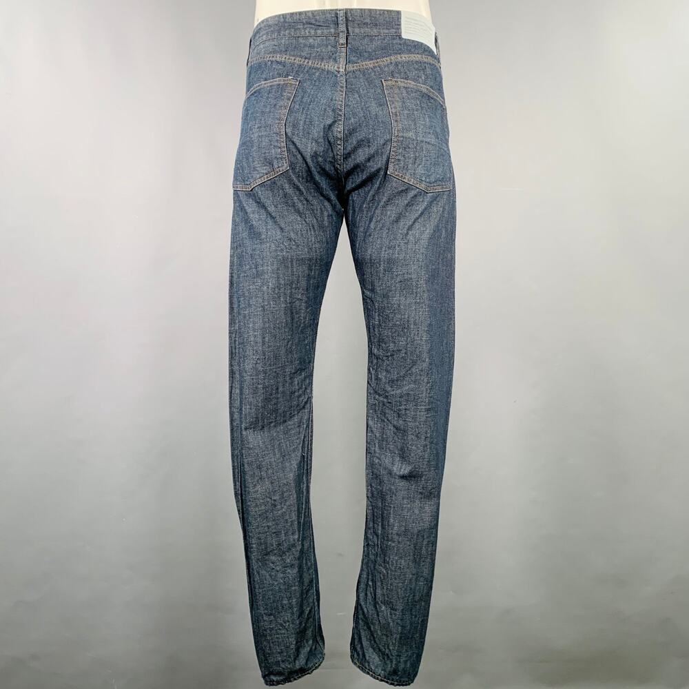 ENGINEERED GARMENTS Size 34 Blue Contrast Stitch Cotton 5 Pocket Jeans - Picture 2 of 5